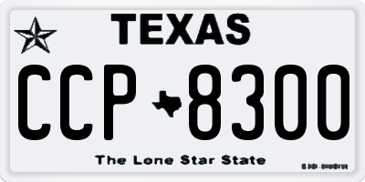 TX license plate CCP8300