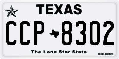 TX license plate CCP8302