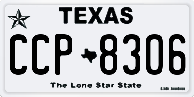 TX license plate CCP8306