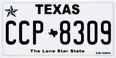 TX license plate CCP8309