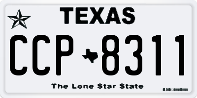 TX license plate CCP8311