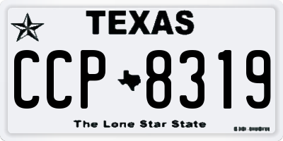 TX license plate CCP8319