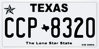 TX license plate CCP8320