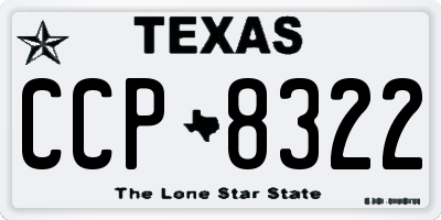 TX license plate CCP8322