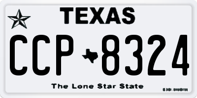 TX license plate CCP8324