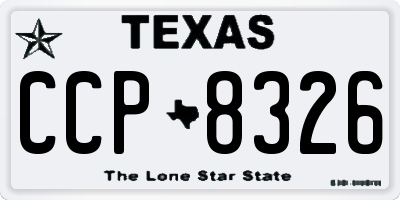 TX license plate CCP8326