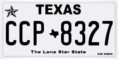 TX license plate CCP8327