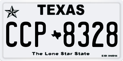 TX license plate CCP8328