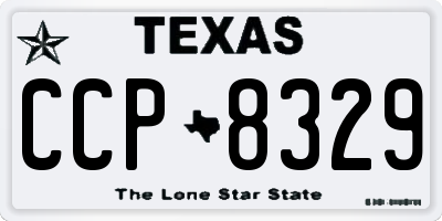 TX license plate CCP8329