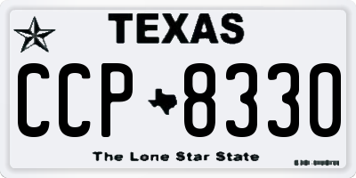 TX license plate CCP8330