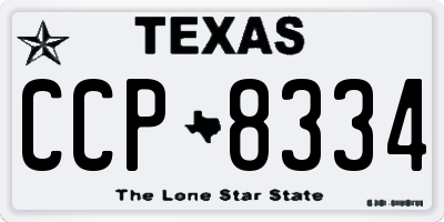 TX license plate CCP8334