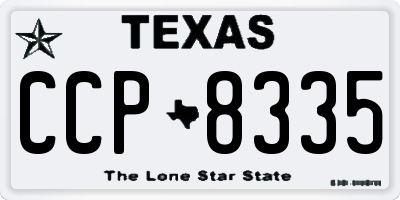 TX license plate CCP8335