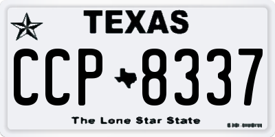 TX license plate CCP8337