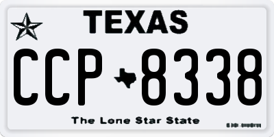 TX license plate CCP8338