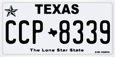 TX license plate CCP8339