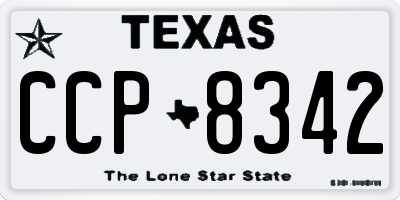 TX license plate CCP8342