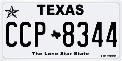 TX license plate CCP8344