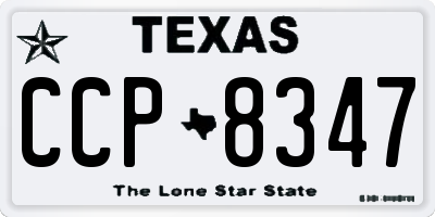 TX license plate CCP8347