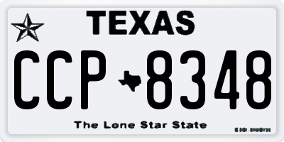 TX license plate CCP8348