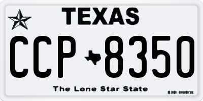 TX license plate CCP8350