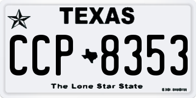 TX license plate CCP8353