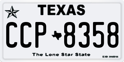 TX license plate CCP8358