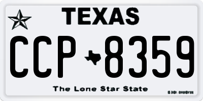 TX license plate CCP8359