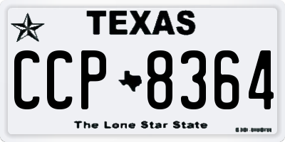 TX license plate CCP8364