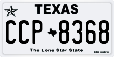 TX license plate CCP8368