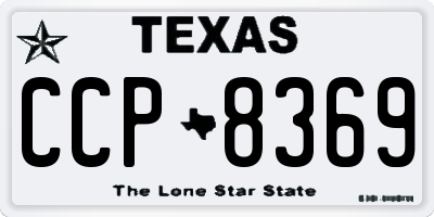 TX license plate CCP8369