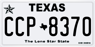 TX license plate CCP8370