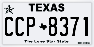 TX license plate CCP8371