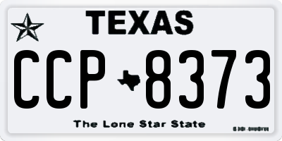 TX license plate CCP8373