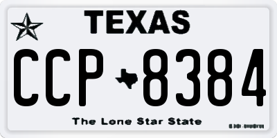 TX license plate CCP8384