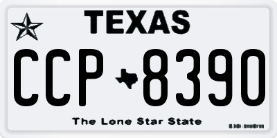 TX license plate CCP8390