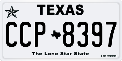 TX license plate CCP8397