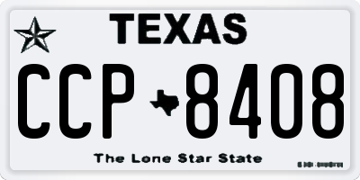TX license plate CCP8408