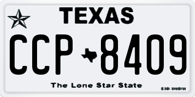 TX license plate CCP8409