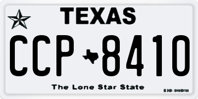 TX license plate CCP8410