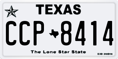 TX license plate CCP8414