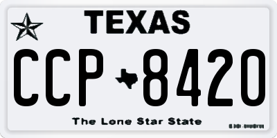 TX license plate CCP8420