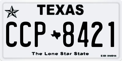 TX license plate CCP8421