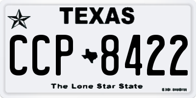 TX license plate CCP8422