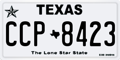 TX license plate CCP8423