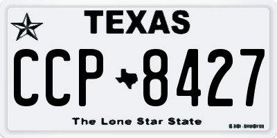 TX license plate CCP8427
