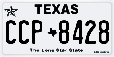 TX license plate CCP8428