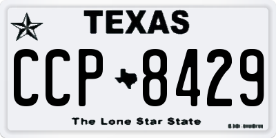 TX license plate CCP8429