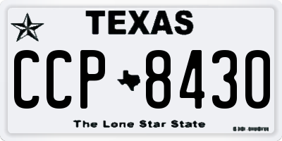 TX license plate CCP8430