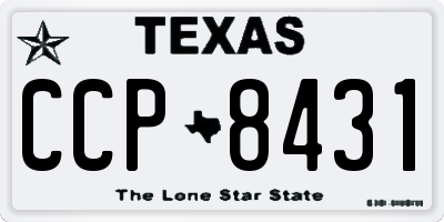 TX license plate CCP8431