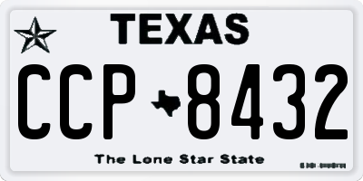 TX license plate CCP8432